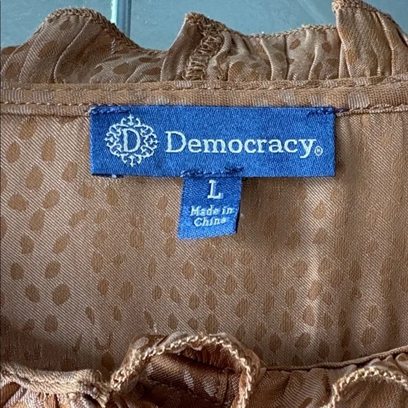 Democracy Rust Ruffled Blouse - Picture 4 of 6